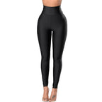 Damen Hochwertige Hochbund-Leggings im eleganten Shiny-Look