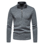 Herren sportlicher Pullover mit hohem Kragen und innovativem Reißverschluss R&B