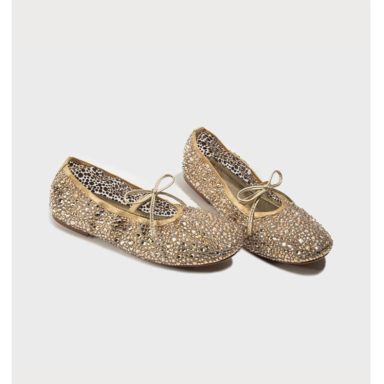 Damen Ballerinas mit funkelndem Strassdesign und bequemer Innensohle R&B
