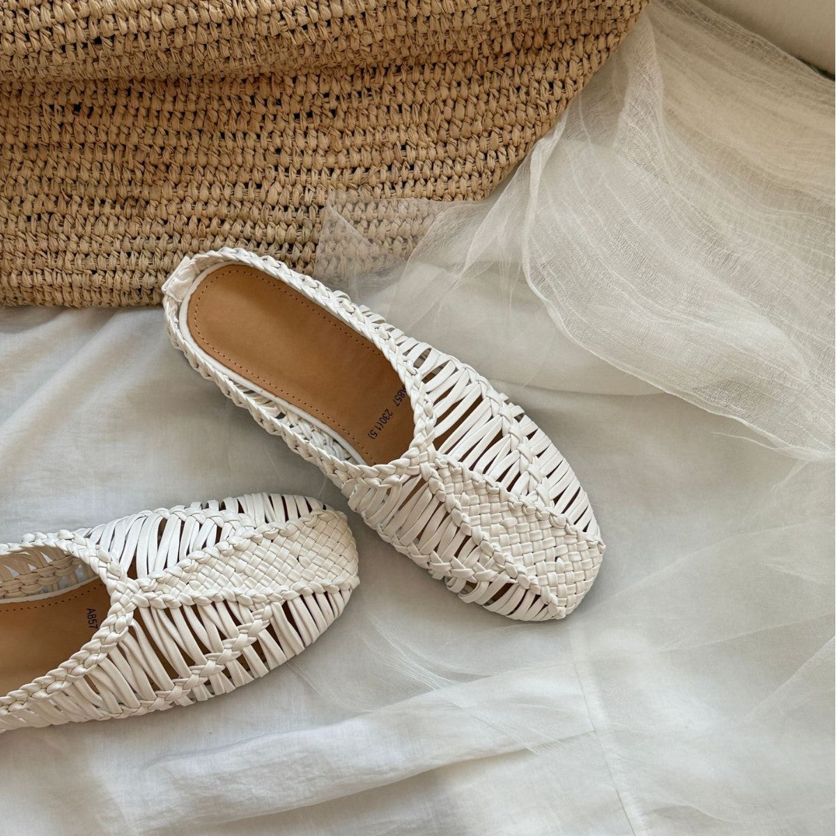 Damen Ausgefallene Leichtgewicht-Sandalen im kunstvollen Geflecht-Design R&B