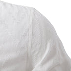 Herren Langarmshirt mit Stehkragen und modischem Muster