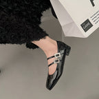 Damen Ballerinas mit dekorativen Riemchen und modischem Glanz R&B