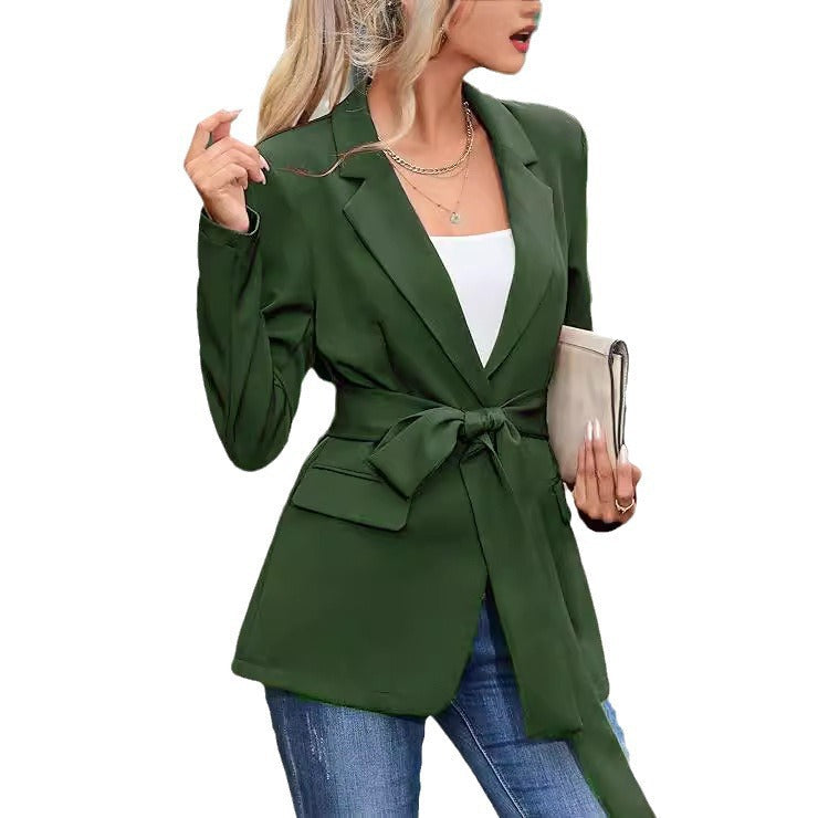 Damen Blazer Damen sportlich elegant mit Gürtel