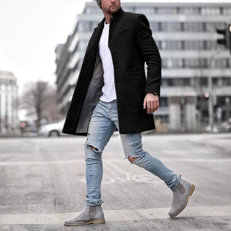 Herren elegante Wolljacke R&B
