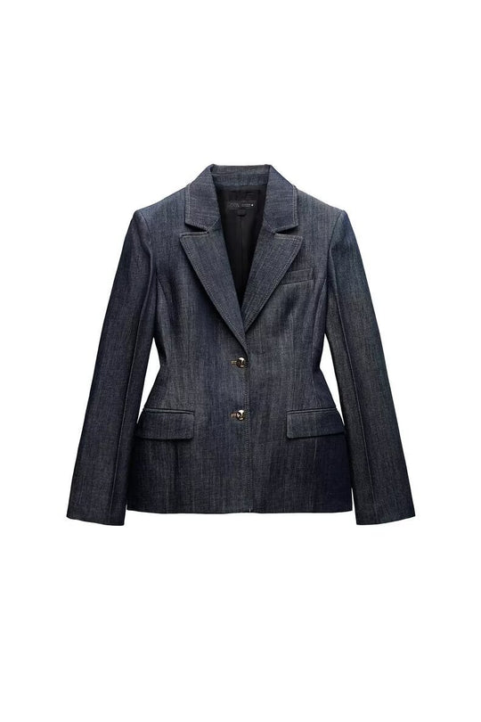 Damen Weite Denim-Hose mit hohem Bund und modischem Schnitt R&B