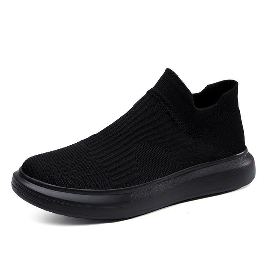 Damen Modische Strick-Sneaker mit hohem Schaft und flexibler Sohle R&B