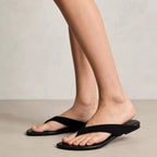 Damen Zehentrenner-Sandalen mit rutschfester Sohle und bequemem Fußbett R&B