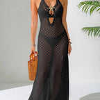 Damen transparenter Häkelstrandkleid R&B