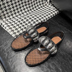 Damen Modische Mesh-Sandalen mit metallischem Akzent R&B
