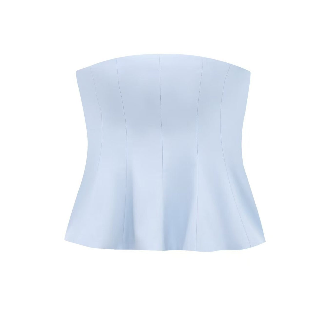 Damen Bustier-Oberteil mit figurformendem Schnitt und elegantem Plissee R&B