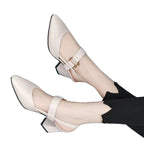 Damen Slingback Pumps mit elegantem Blockabsatz und verstellbarem Riemendesign R&B