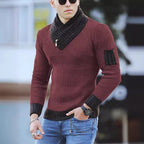 Herren strukturierter Pullover mit modernem Stehkragen