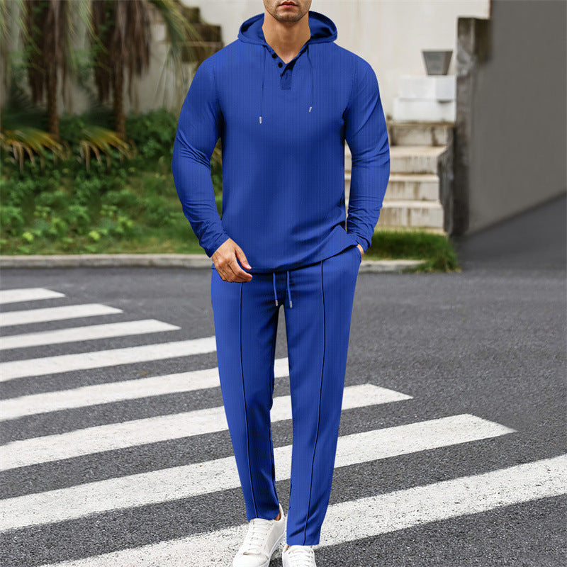Herren modisches Hoodie-Set mit sportlichem Schnitt und praktischen Funktionen R&B