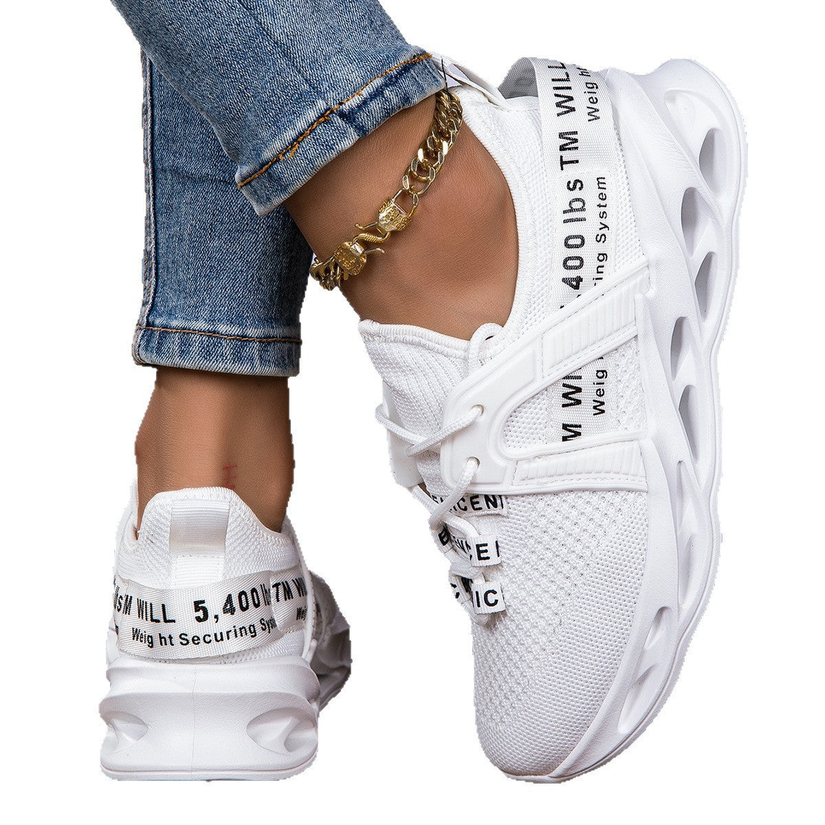 Damen Sportliche Sneakers mit atmungsaktivem Obermaterial und innovativem Dämpfungssystem
