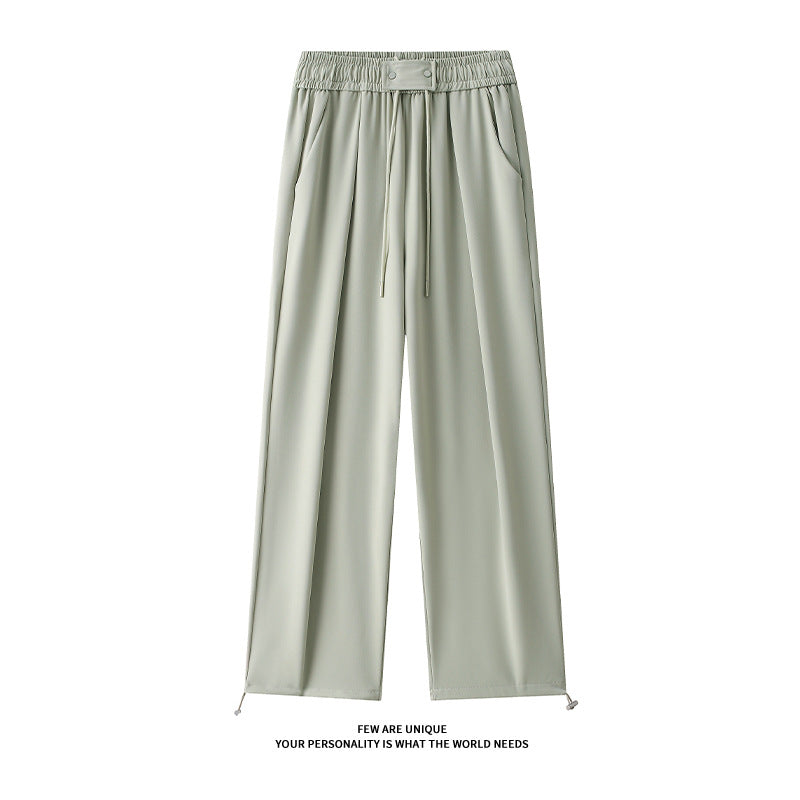 Damen Weitgeschnittene Freizeithose mit elastischem Bund und verstellbarem Kordelzug R&B