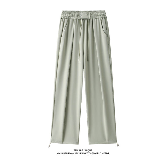 Damen Weitgeschnittene Freizeithose mit elastischem Bund und verstellbarem Kordelzug R&B