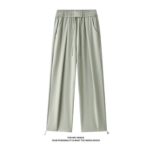 Damen Weitgeschnittene Freizeithose mit elastischem Bund und verstellbarem Kordelzug R&B