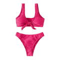 Damen Sportlicher Bikini mit Knotendesign und hohem Komfort