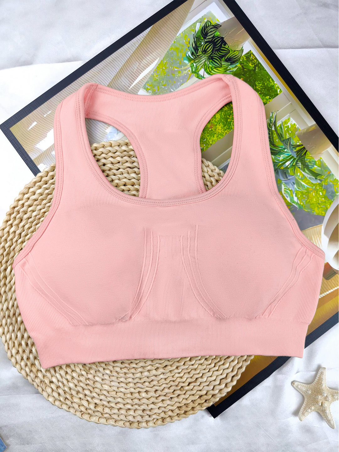 Damen Sport-Bustier mit atmungsaktivem Mischgewebe und stützenden Cups R&B