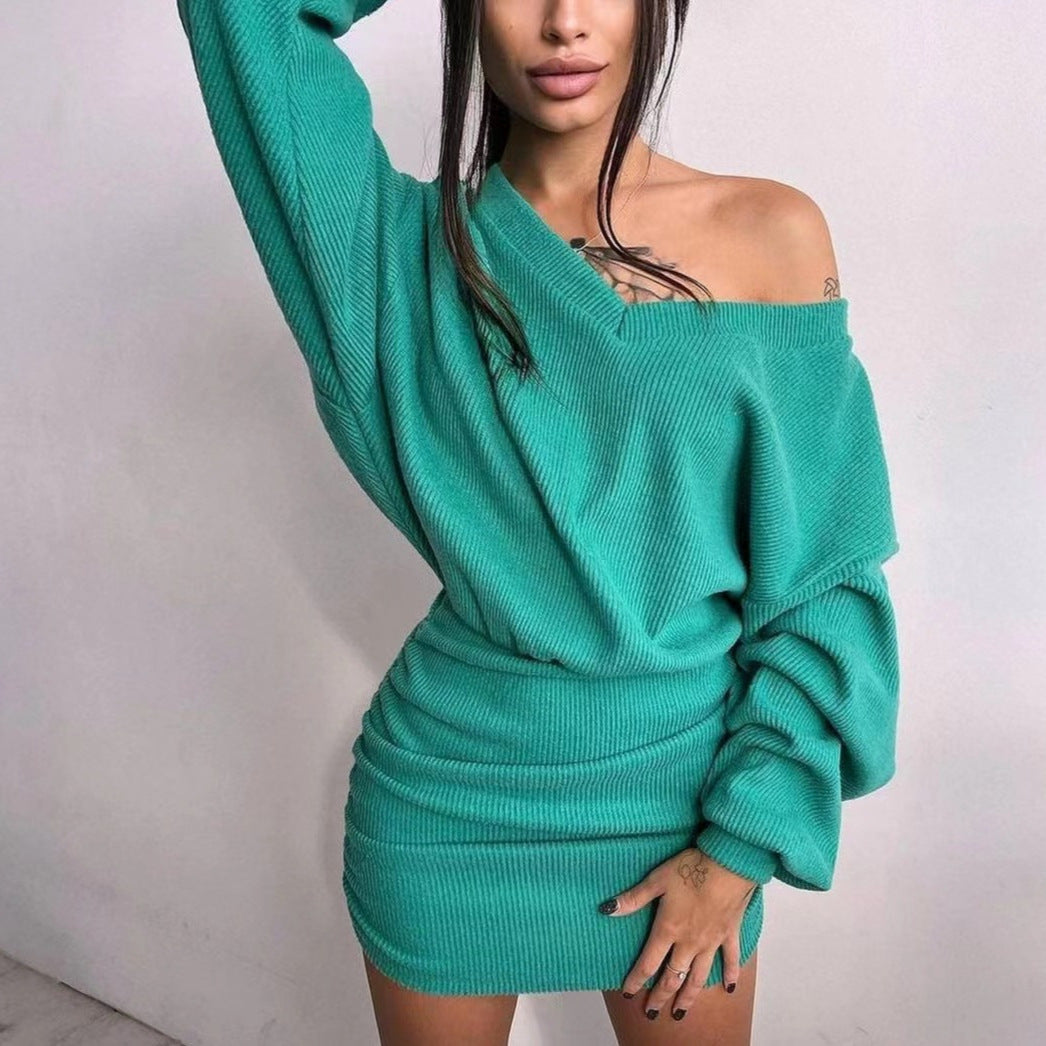 Damen Wickelkleid mit asymmetrischem Schnitt und Rüschendetails R&B