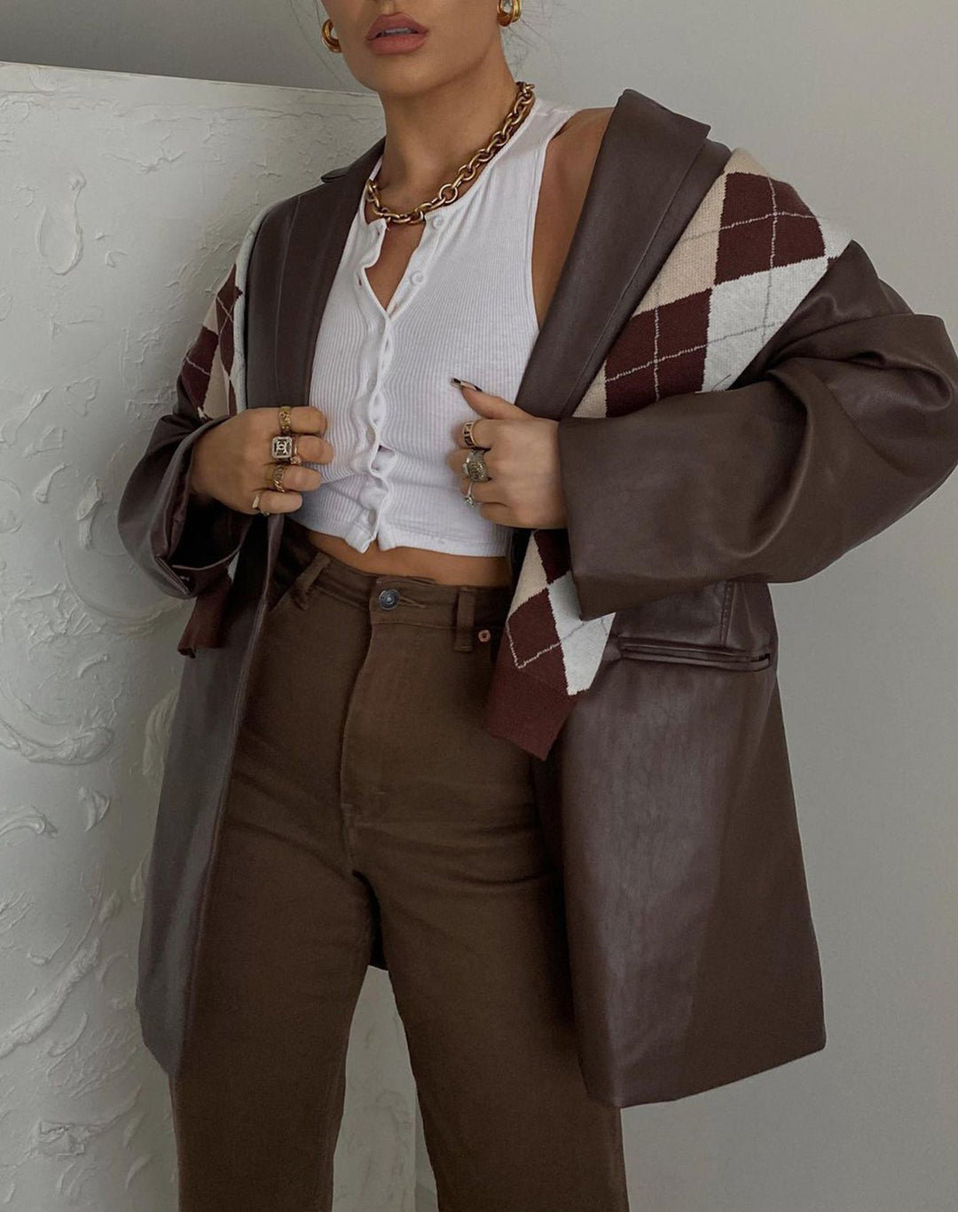 Damen Cropped Top mit Knopfdetails und sportlichem Schnitt R&B