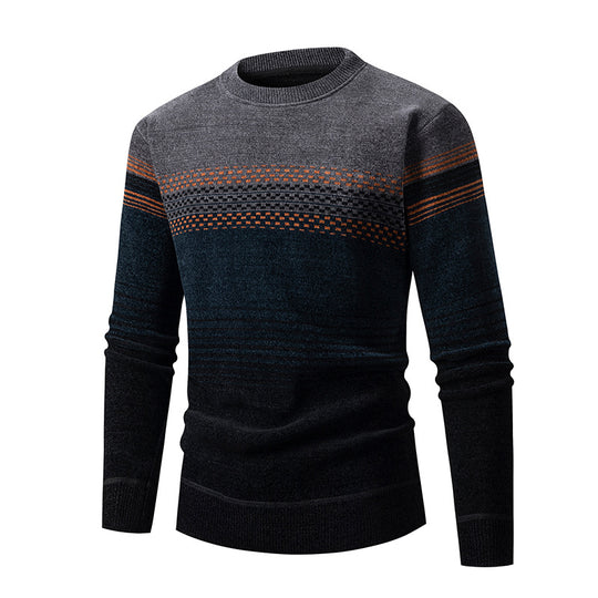 Herren modischer Pullover mit einzigartigem Strukturdesign und mehrfarbigem Muster R&B