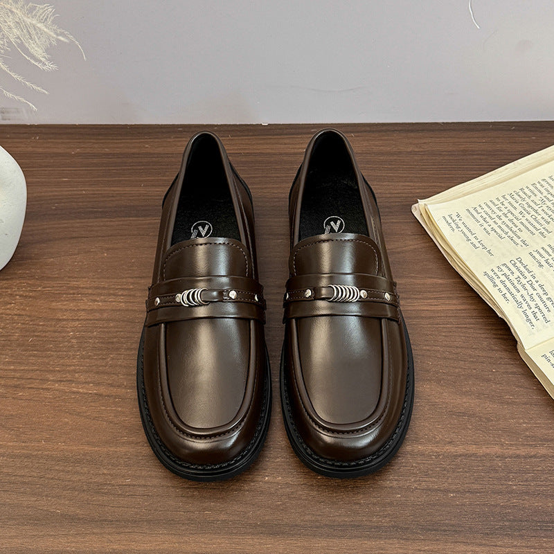 Damen elegante Loafers mit modischem Metall-Detail R&B