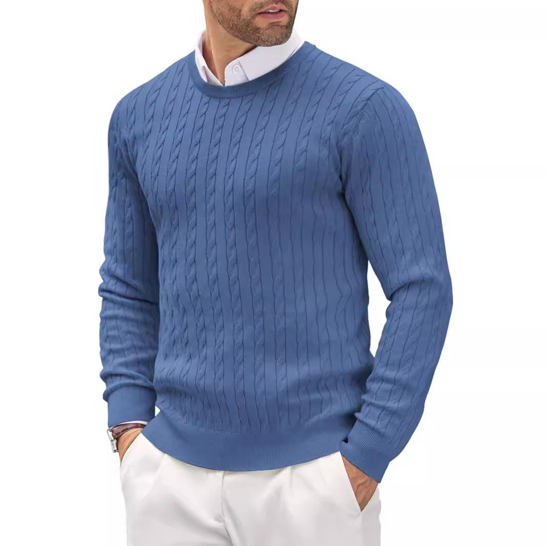 Herren Strickpullover mit Strukturiertem Zopfmuster R&B