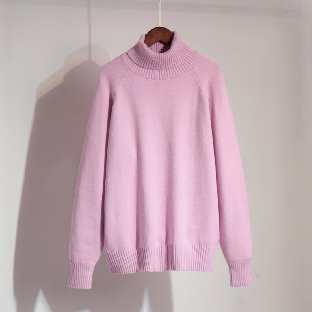Damen Feinstrickpullover mit hohem Kragen R&B