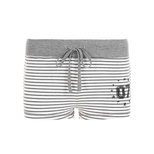 Damen Baumwollshorts mit komfortablem Gummibund und trendigem Streifenmuster R&B