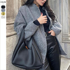 Damen Oversize Softshell-Jacke mit großem Kragen und praktischen Taschen R&B