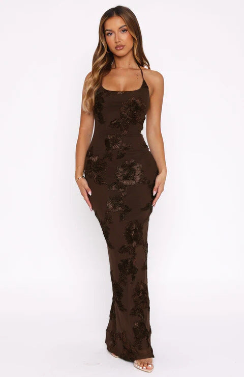 Damen Maxikleid mit floralem Design R&B