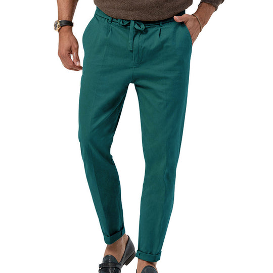 Herren Bequeme Chino-Hose mit elastischem Bund und stylischem Kordelzug R&B
