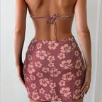 Damen Triangel-Bikini-Set mit modischem Wickelrock R&B