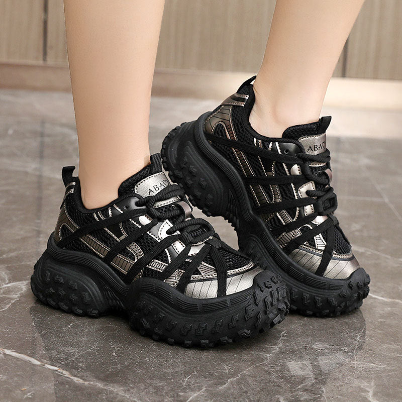 Damen Sportliche Outdoor Sneakers mit atmungsaktiver Mesh-Konstruktion und stabiler Profilsohle R&B