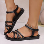 Damen Elegante und modische Riemchen-Sandalen R&B