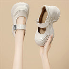 Damen Halbhohe Komfort-Schuhe mit verstellbarem Riemen R&B