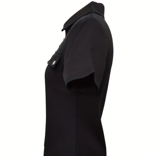 Damen Polo-Shirt mit modischem Reißverschluss und praktischen Brusttaschen R&B