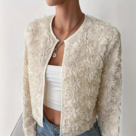 Damen Blütenapplikationen Jacke R&B