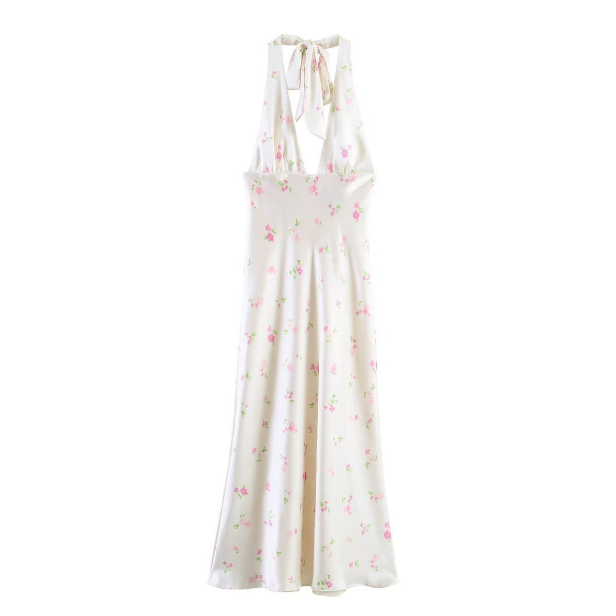Damen Maxikleid mit feinen Rüschen und floralem Design R&B