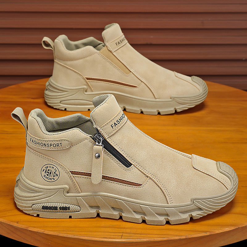 Damen Sneaker mit modischem Reißverschluss und atmungsaktivem Futter