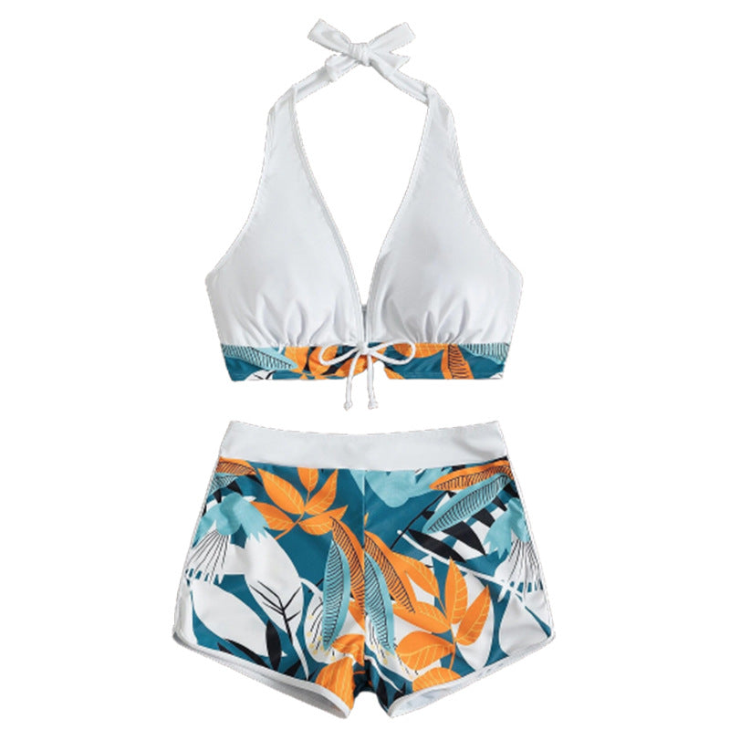 Damen Bikini-Set mit floralem Muster und herausnehmbarem Push-Up-BH R&B