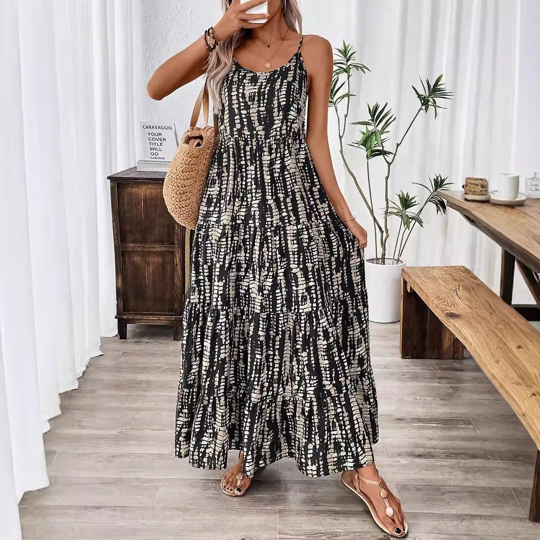 Damen Maxikleid mit elegantem Schnitt und fließendem Stoff R&B