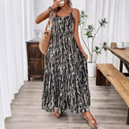 Damen Maxikleid mit elegantem Schnitt und fließendem Stoff