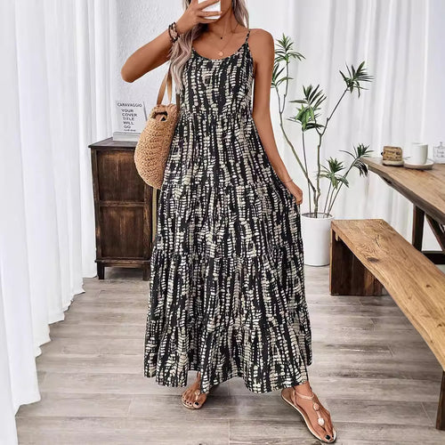 Damen Maxikleid mit elegantem Schnitt und fließendem Stoff R&B