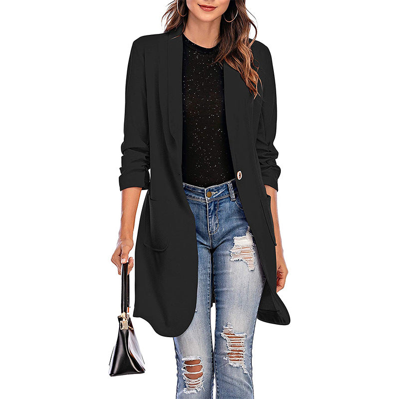 Damen Stretchiger Blazer mit modernem Schnitt und Taschen R&B