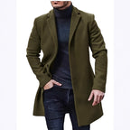 Herren eleganter Wollmantel mit schmalem Schnitt R&B