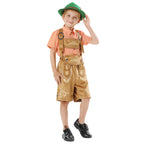 Unisex nan traditionelles Kinder Trachten-Set Lederhose mit Stickerei und kariertem Hemd R&B