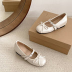 Damen elegante Mary Jane Ballerinas mit modischem Schleifenakzent R&B