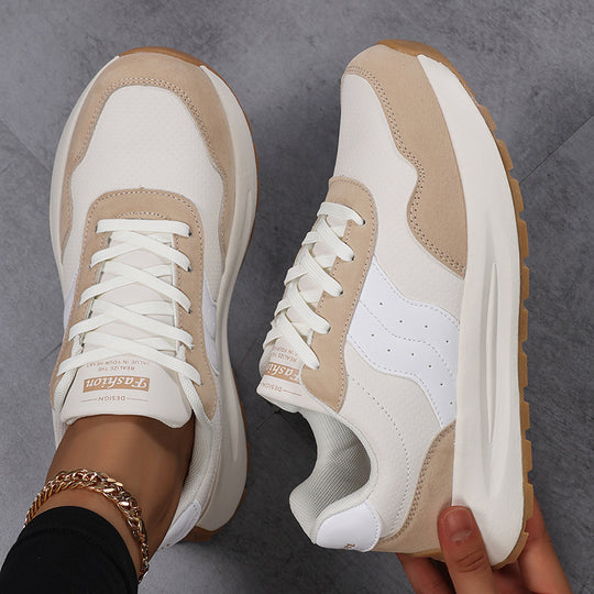 Damen Sneaker aus atmungsaktivem Leder und stylishen Akzenten R&B
